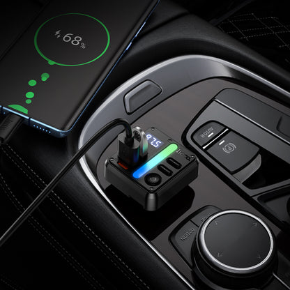 Hoco 45W FM Car Kit with PD+QC, LED Display (E89)