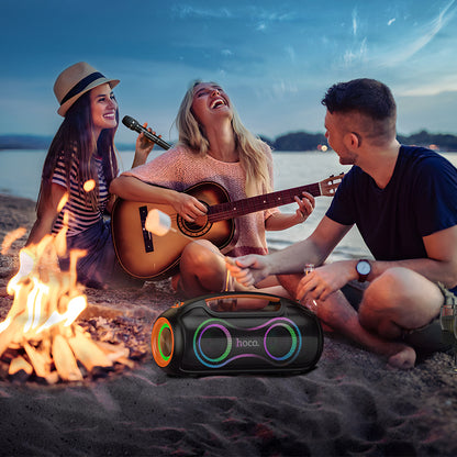Hoco 600W Bluetooth Party Speaker with 2 Wireless Microphones (DS67)