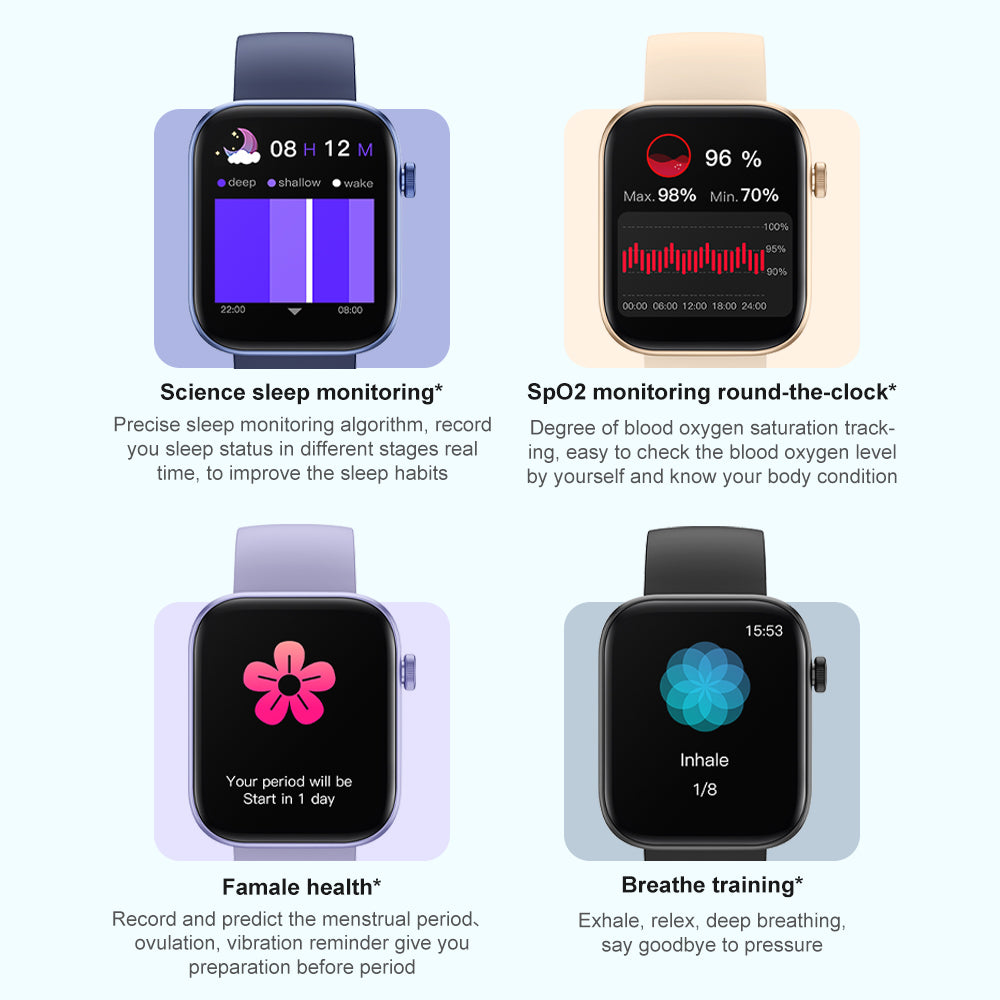 COLMi P71 Smartwatch - Lavender| Advanced Heart Rate Monitoring & Step Tracking