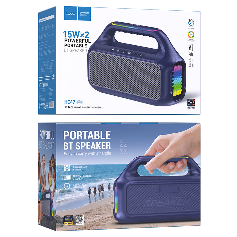 Hoco 30W Powerful Bluetooth Speaker with LED RGB Light (HC47)