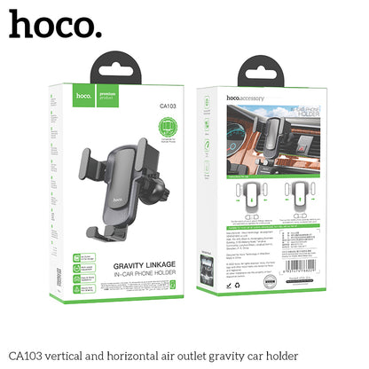 Hoco Vertical And Horizontal Air Outlet Gravity Car Phone Holder CA103 - SuperHub