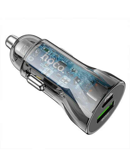 30W PD+QC (USB A & C) Super Fast Car Charger (247A) - SuperHub