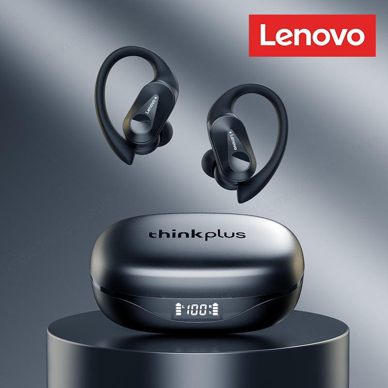 Lenovo LP75 Bluetooth Earphone Wireless Earbuds - Black - SuperHub