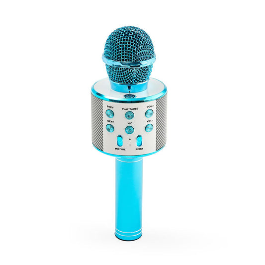 Wireless KTV Karaoke Microphone - Portable Handheld - BLUE - SuperHub