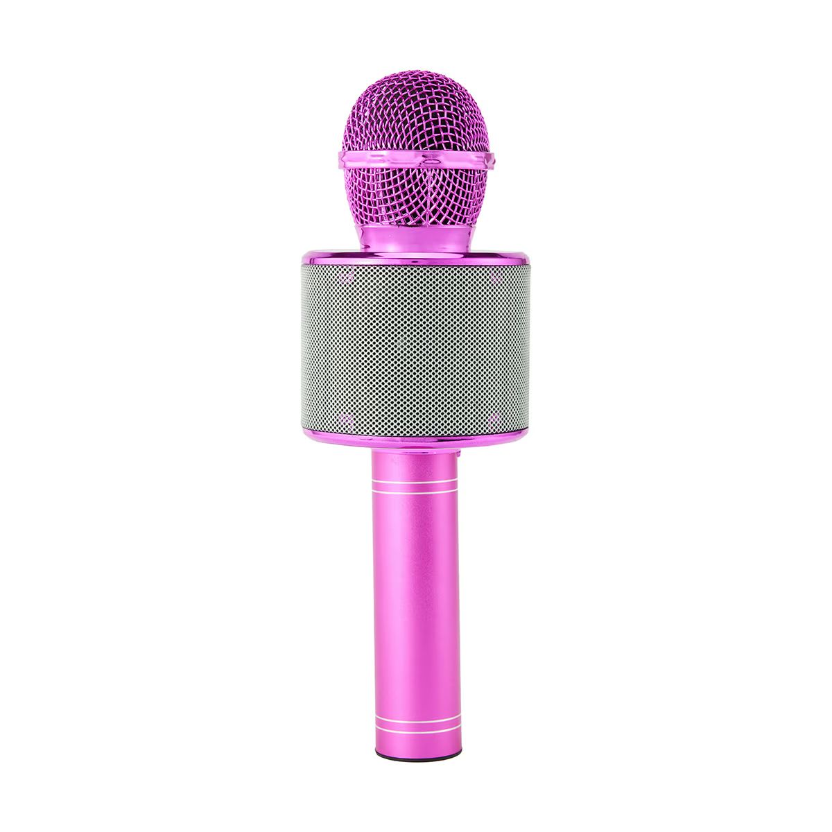 Q9 Mini Wireless Bluetooth Karaoke Microphone Speaker Home KTV USB Player  Pink