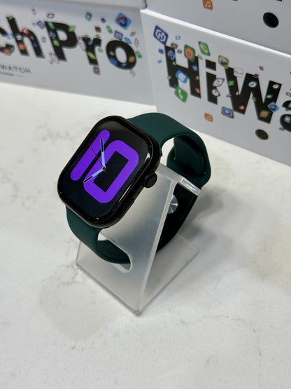 SuperHub TX10 Pro Max Smartwatch showing a sleek black design with a digital display and side button, on a white background.