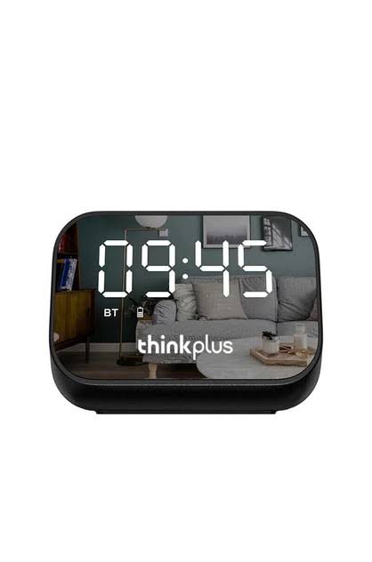 Lenovo ThinkPlus TS13 Multi-functional Wireless Bluetooth Speaker with Alarm Clock - Black - SuperHub