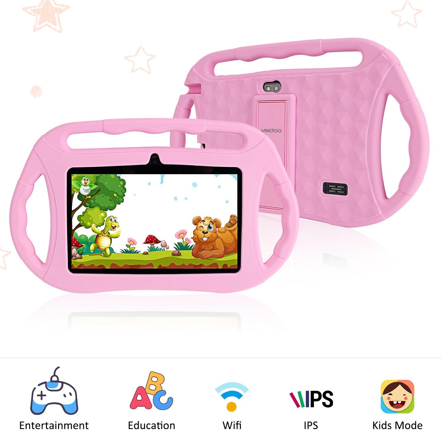 Veidoo 7” Android Tablet with protective case - Pink - SuperHub