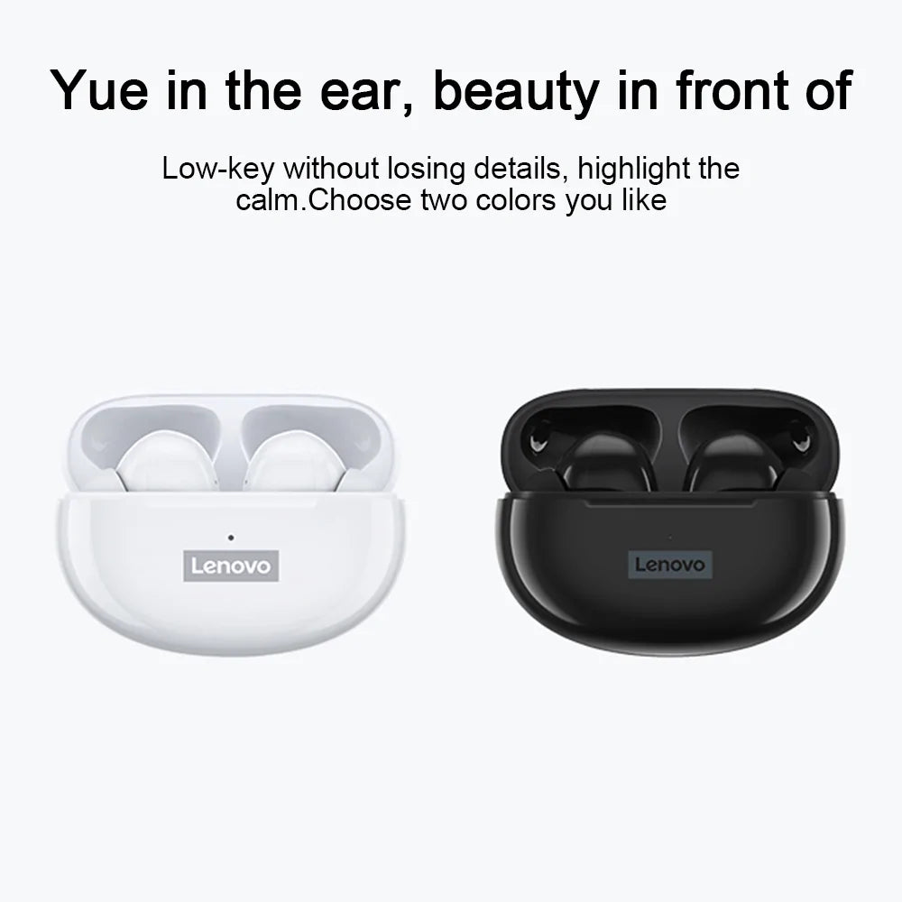 Lenovo XT88 - Bluetooth Wireless Earphones With Charging Case, Inbuilt Microphone - White - SuperHub